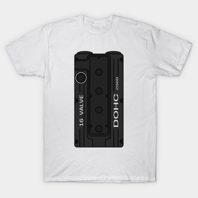 Black 4G63 T-Shirt by turboosted